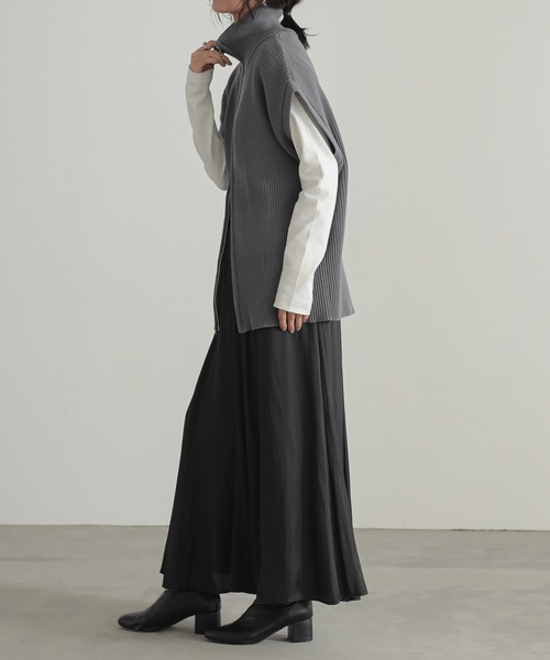 「for/c」 ニットベスト L ブラック レディース_画像8