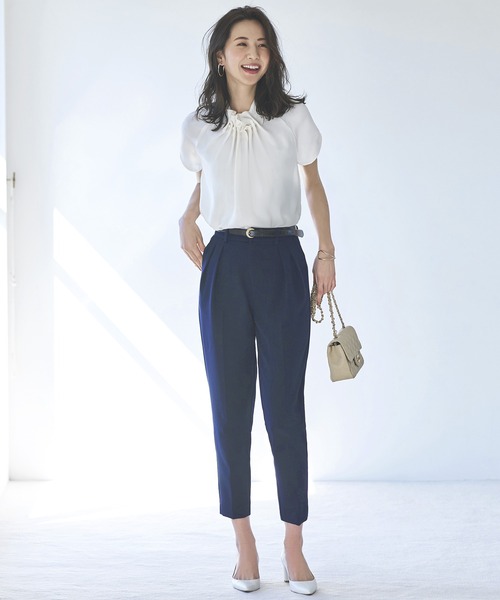 「RUIRUE BOUTIQUE」 半袖ブラウス 3L グリーン レディース_画像6