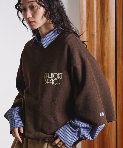 【yuyu】新品12月最新作ROSE BUD×Champion スウェット Champion（チャンピオン） トレーナー スウェット ROSEBUD x champion
