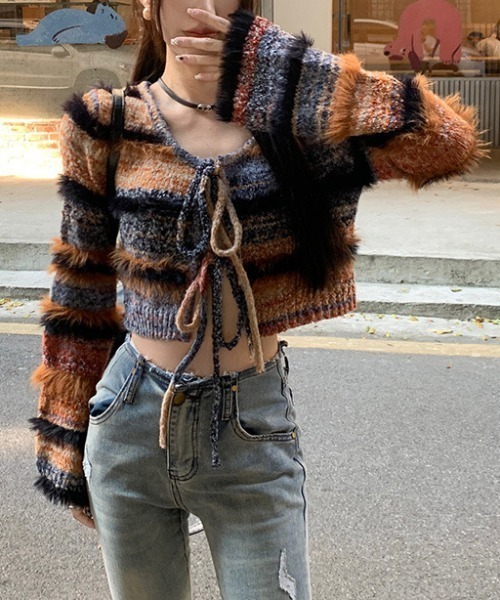 「SHEENA」 ニットワンピース M レッド レディース_画像8