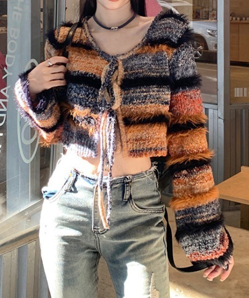 「SHEENA」 ニットワンピース M レッド レディース_画像9
