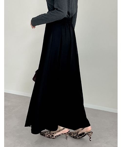 「Re:EDIT」 プリーツスカート LARGE チャコールグレー レディース_画像4