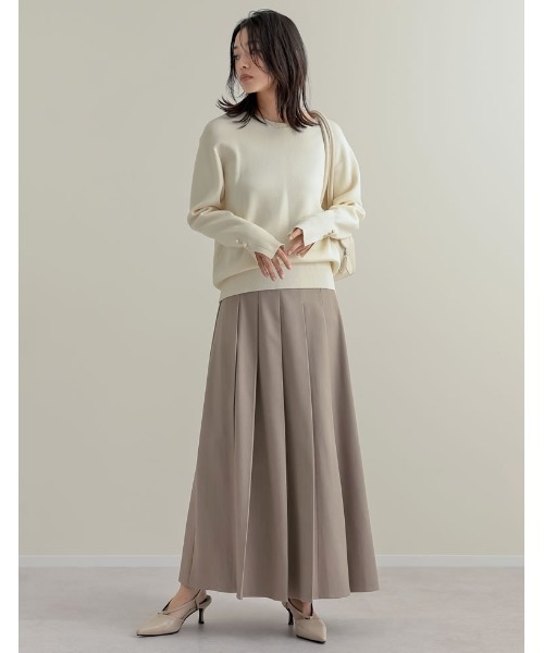 「Re:EDIT」 プリーツスカート LARGE チャコールグレー レディース_画像9