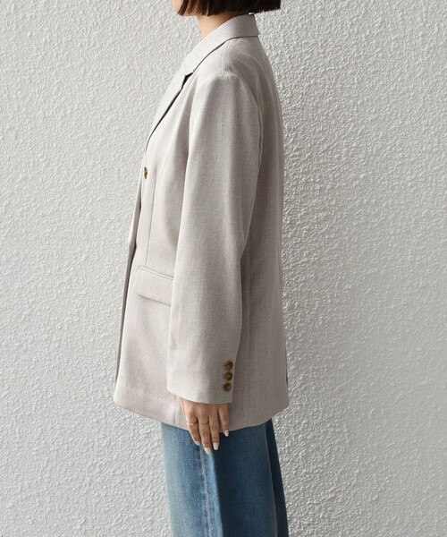 DOUBLE STANDARD CLOTHINGアイボリー ジップジャケット DOUBLE STANDARD CLOTHINGアイボリー ジップジャケット 【公式通販】