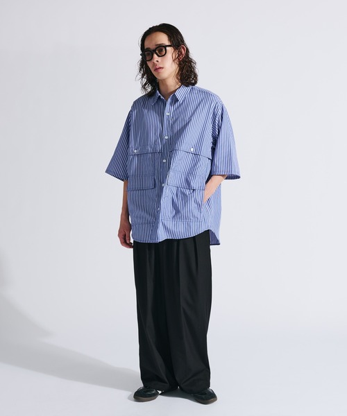 「WETTEMPT」 半袖シャツ SMALL ダークグレー メンズ_画像5
