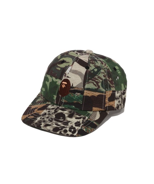 A BATHING APE（アベイシングエイプ） キャップ 帽子 CAMO PATCHWORK