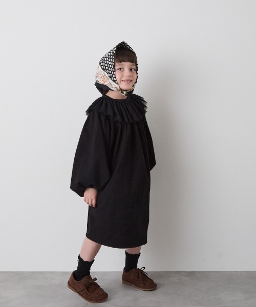 「riziere」 「KIDS」長袖ワンピース 120 ブラック キッズ_画像2