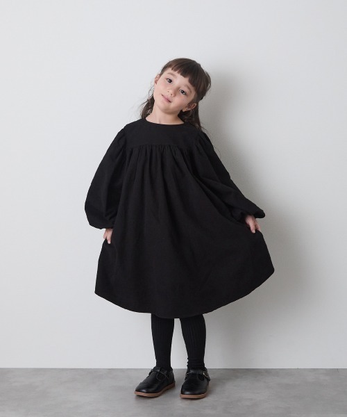 「riziere」 「KIDS」長袖ワンピース 120 ブラック キッズ_画像3
