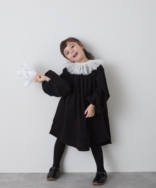 「riziere」 「KIDS」長袖ワンピース 120 ブラック キッズ_画像5