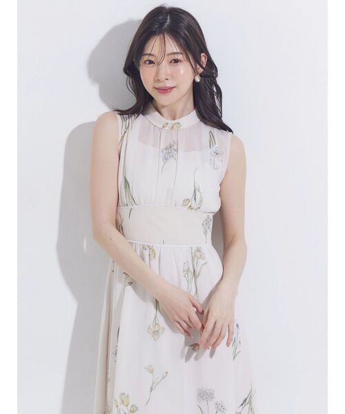 ★完売品★マーキュリーデュオ　花柄ワンピース　花柄バックレースワンピース MERCURYDUO（マーキュリーデュオ） ワンピース 花柄バックレースアップ