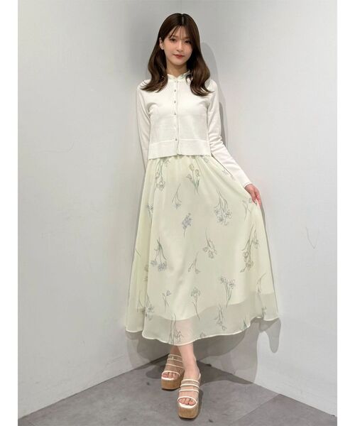 MERCURYDUO（マーキュリーデュオ） ワンピース 花柄バックレースアップ