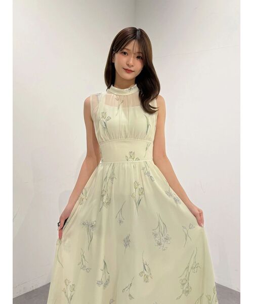 MERCURYDUO（マーキュリーデュオ） ワンピース 花柄バックレースアップ