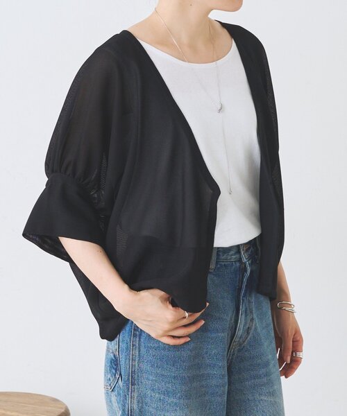 極美品　 BEARDSLEY 半袖パールハオリ BEARDSLEY（ビアズリー） ベスト ジレ シアーギャザードルマンハオリ