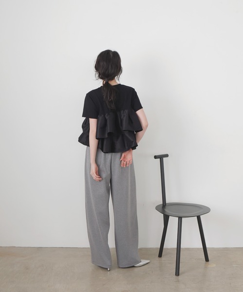 tシャツ シャイニーフリルTシャツ レディースの画像