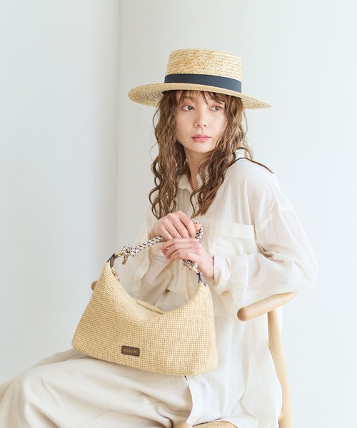ショルダーバッグ バッグ 「軽量♪500miペットボトル収納可」コードハンドルペーパーショルダー レディースの画像