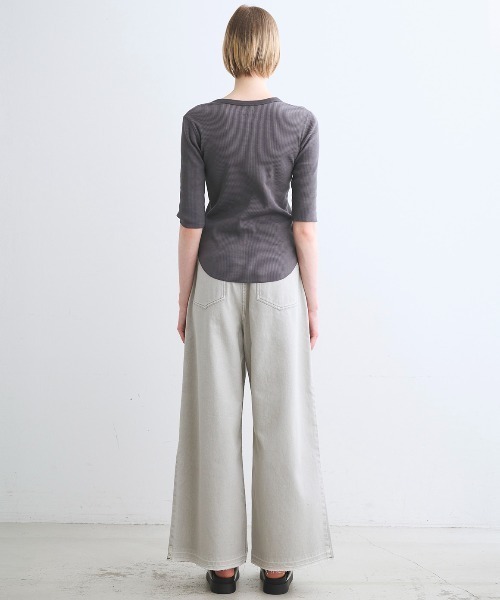 three dots（スリー ドッツ） tシャツ シャイニー リブジェシカ
