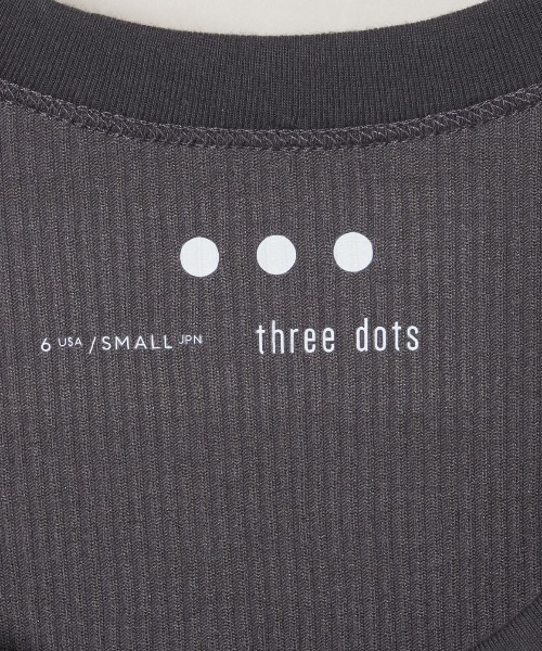 three dots（スリー ドッツ） tシャツ シャイニー リブジェシカ