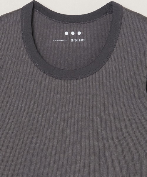 three dots（スリー ドッツ） tシャツ シャイニー リブジェシカ
