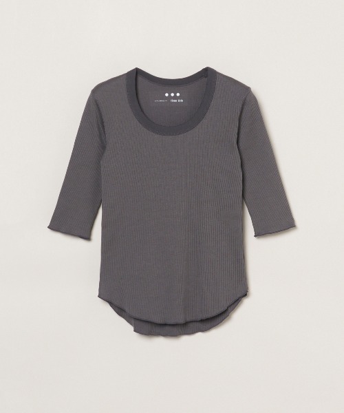 three dots（スリー ドッツ） tシャツ シャイニー リブジェシカ