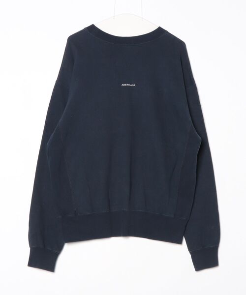 「AMERICANA」 スウェットカットソー L ネイビー レディース_画像2