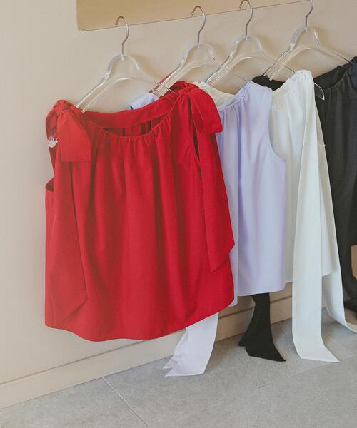 ブラウス シャツ 「sweet掲載」「ちょうど、いい服」ときめきリボンブラウス レディースの画像