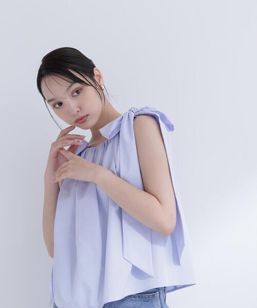 ブラウス シャツ 「sweet掲載」「ちょうど、いい服」ときめきリボンブラウス レディースの画像