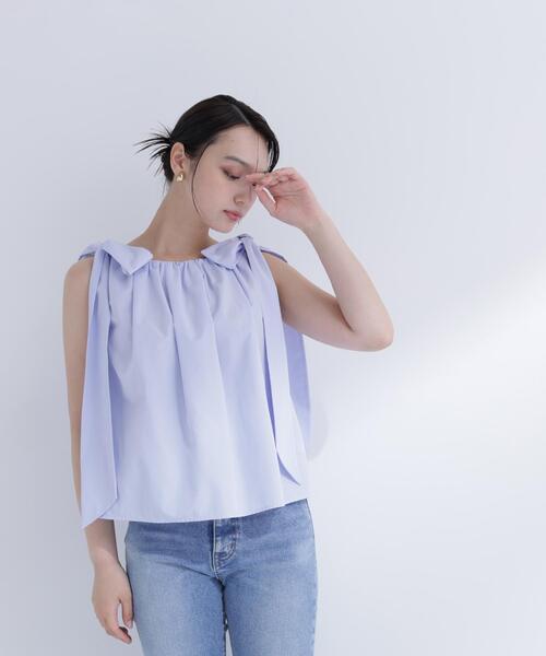 ブラウス シャツ 「sweet掲載」「ちょうど、いい服」ときめきリボンブラウス レディースの画像