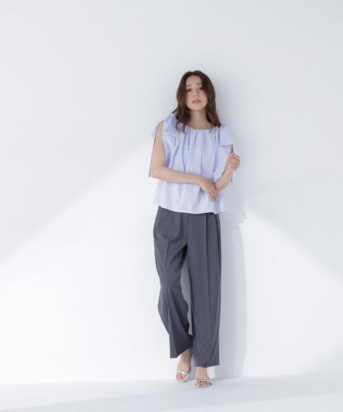 ブラウス シャツ 「sweet掲載」「ちょうど、いい服」ときめきリボンブラウス レディースの画像