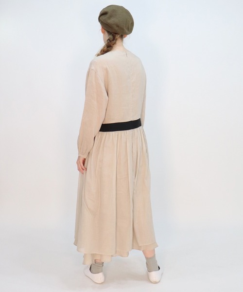 「haupia」 長袖ワンピース MEDIUM ベージュ レディース_5