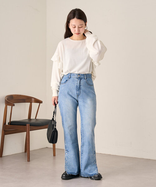 「Kastane」 デニムパンツ 1 ブルー レディース_画像8