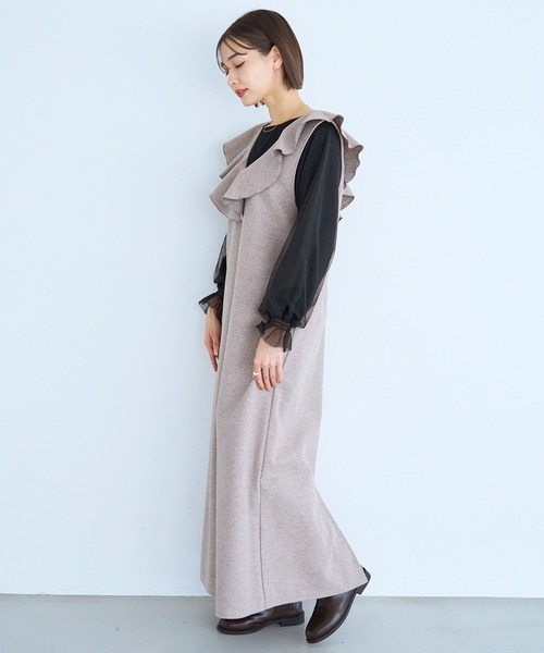 「mil」 ノースリーブワンピース X-SMALL ブラック レディース_画像3