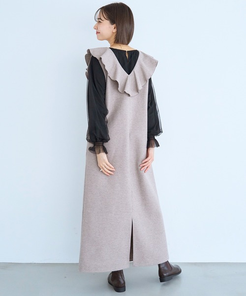 「mil」 ノースリーブワンピース X-SMALL ブラック レディース_画像4