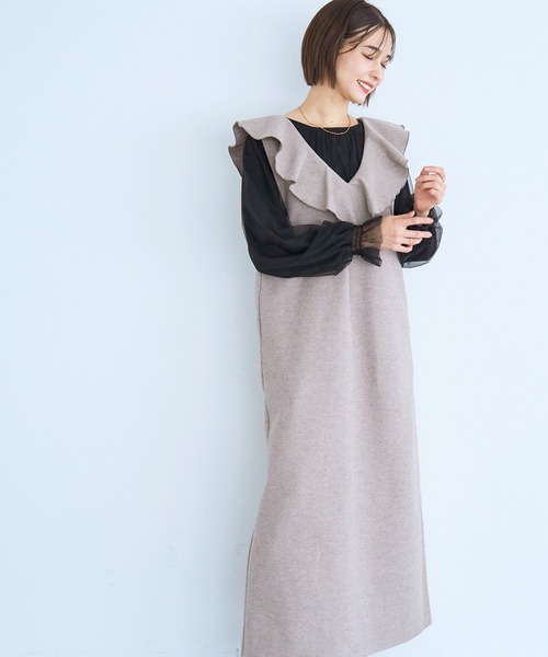 「mil」 ノースリーブワンピース X-SMALL ブラック レディース_画像5