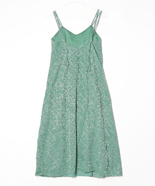 「LILY BROWN」 キャミソールワンピース ONE SIZE グリーン レディース_画像2