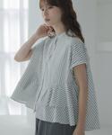 ブラウス シャツ 「WEB限定」バンドカラーフ...の詳細画像1