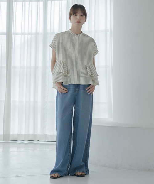 URBAN RESEARCH Sonny Label ブラウス シャツ 「WEB限定」バンドカラー