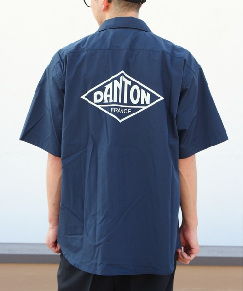 「DANTON」 半袖シャツ 38 ダークベージュ メンズ_画像5