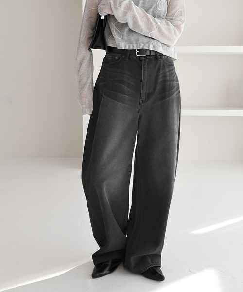 「andme」 デニムパンツ M ブルー レディース_画像6