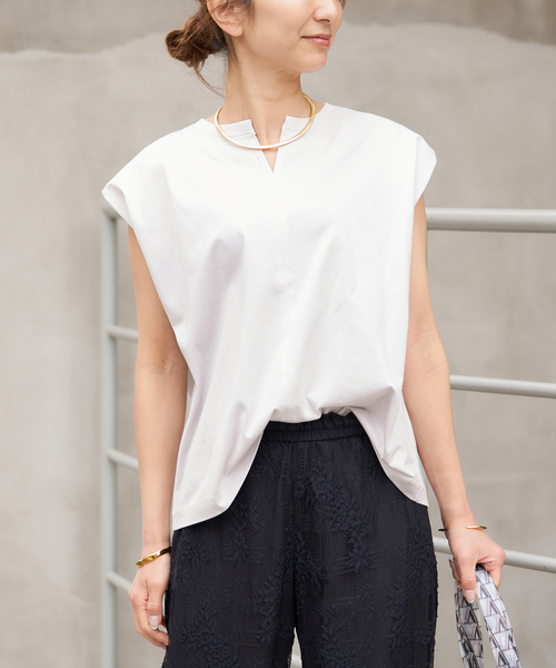 VERMEIL par iena（ヴェルメイユパーイエナ） tシャツ ヘンリー 