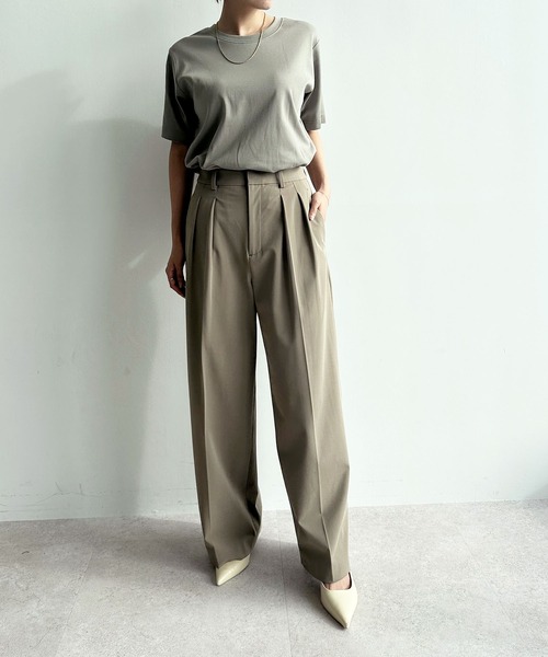 「N.O.R.C」 スラックス M ネイビー レディース_画像4
