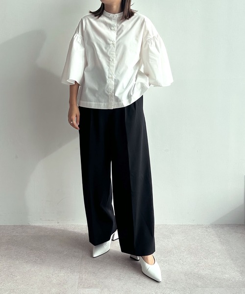 「N.O.R.C」 スラックス M ネイビー レディース_画像5