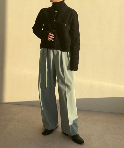 「N.O.R.C」 スラックス M ネイビー レディース_画像7