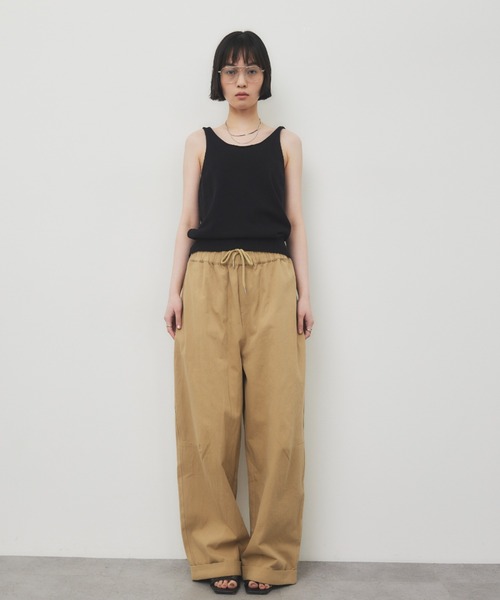 「HANNE」 チノパンツ MEDIUM ブラック レディース_画像2
