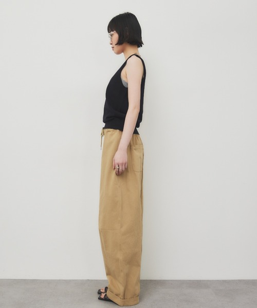 「HANNE」 チノパンツ MEDIUM ブラック レディース_画像3