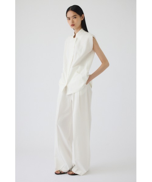 RIM.ARK ベスト ジレ 夏 Linen mix box vest(リネンミックスボックス