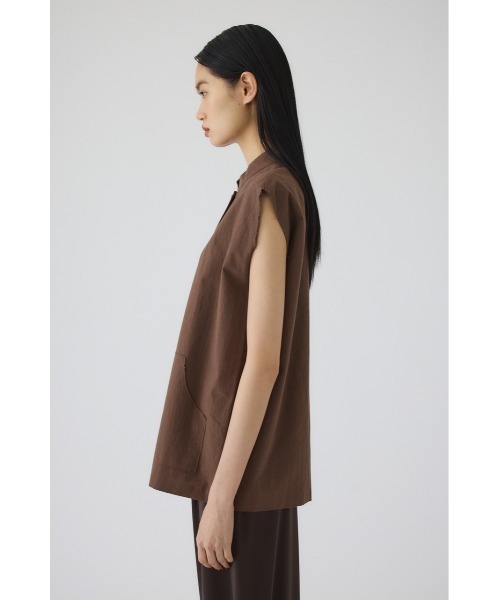 ★今季新品★ RIM.ARK／Linen mix box vest RIM.ARK ベスト ジレ 夏 Linen mix box vest(リネンミックスボックス