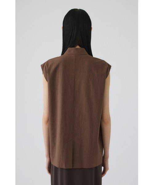 RIM.ARK ベスト ジレ 夏 Linen mix box vest(リネンミックスボックス