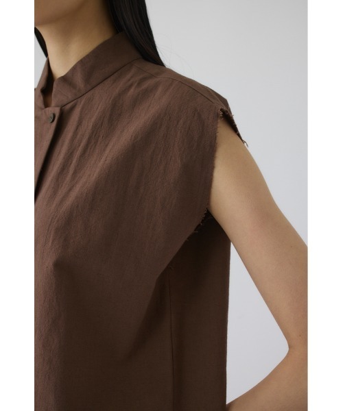 RIM.ARK ベスト ジレ 夏 Linen mix box vest(リネンミックスボックス