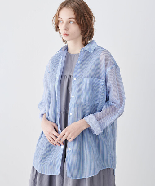 「Bshop」 長袖シャツ WOMENS ホワイト系その他 レディース_画像2