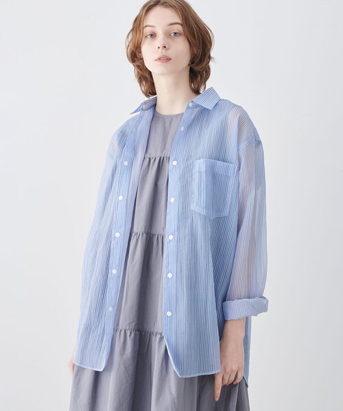 「Bshop」 長袖シャツ WOMENS ホワイト系その他 レディース_画像3